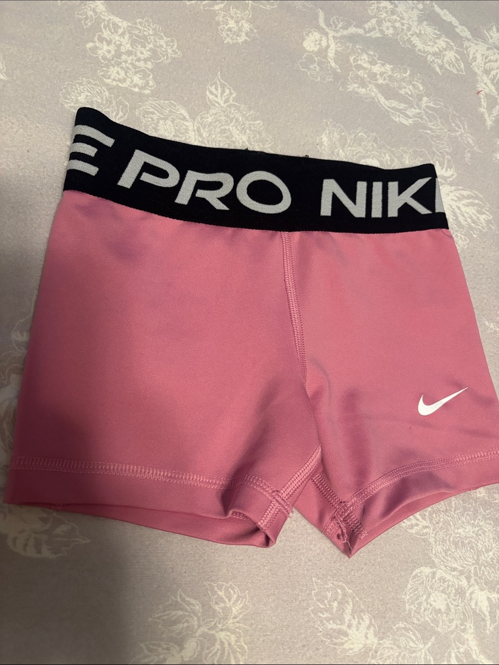 Nike Pink Pro Elastic-Waist Bike Shorts